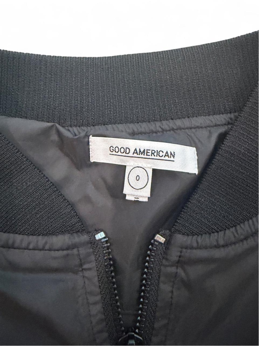 Good American Black Bomber Jacket - Picture 3 of 4